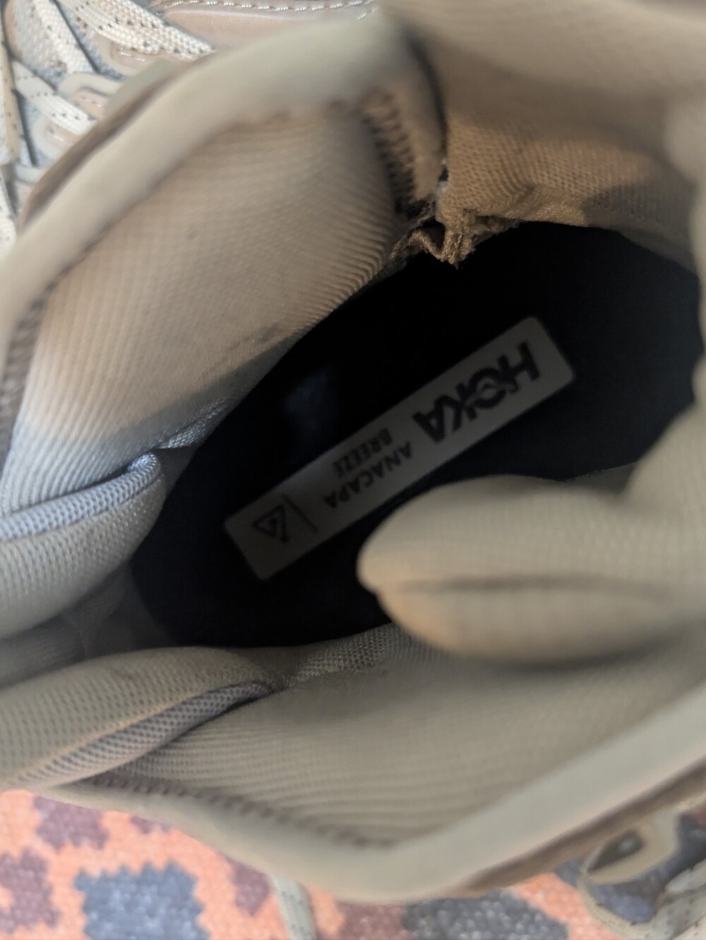 HOKA Anacapa Breeze Hiking Boots — Light Taupe - Picture 12 of 13